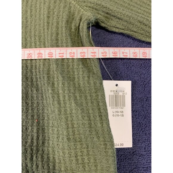 Old Navy Green Waffle Long Sleeve Kids Large - Picture 6 of 7